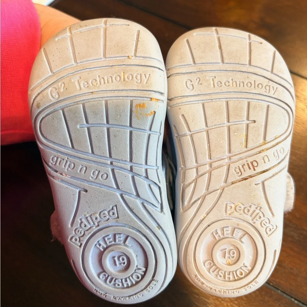 pediped White Mary Jane Shoes with Pink, Mint & Peach Accents - Picture 2 of 4
